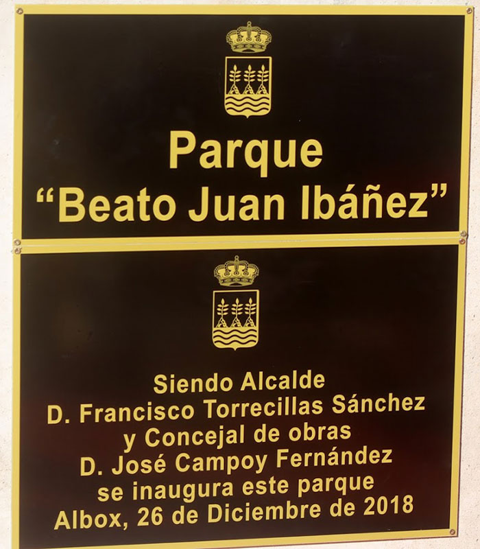 Inauguración Parque - Beato Juan Ibáñez